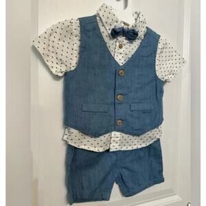 Precious First Impressions Boutique Short Set w/ Vest and Bowtie Three Pieces